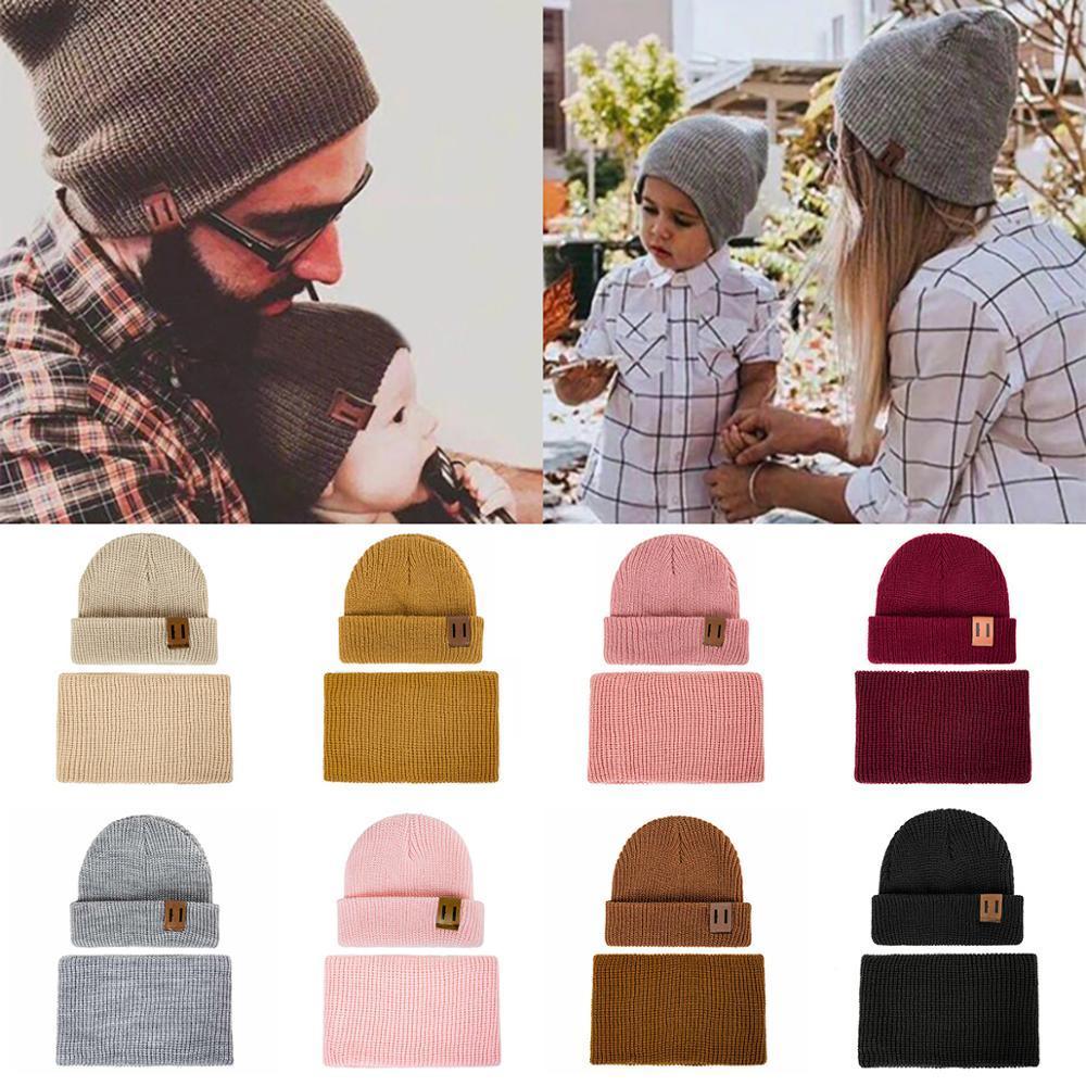 Ensemble moderne pour bébé : bonnet, écharpe et tour de cou – Bonnets écharpes chauds en tricot pour enfants