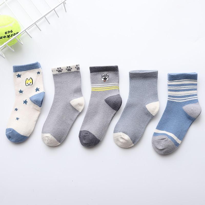 5 paires de chaussettes décontractées en coton à mailles mignonnes pour nouveau-nés, garçons et filles, durables et confortables