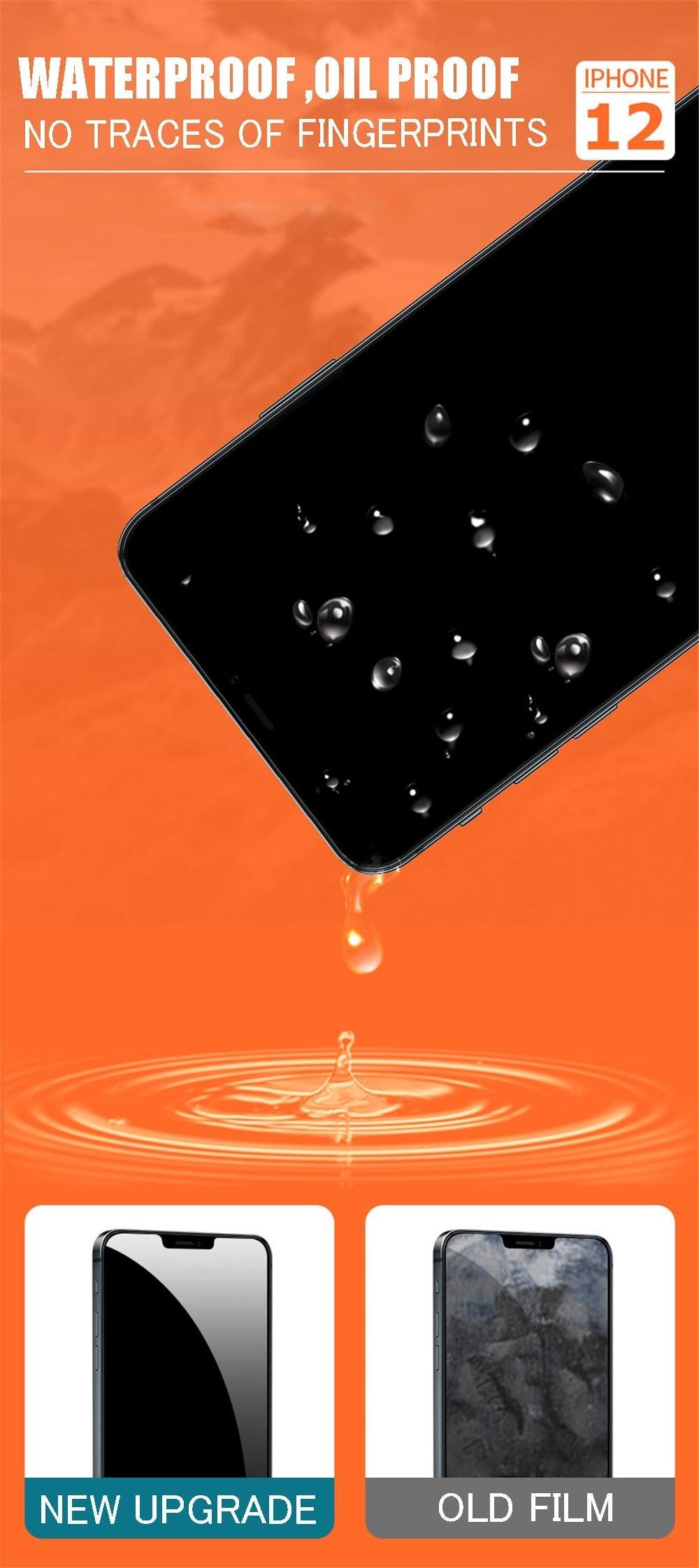 Film protecteur avant et arrière 360 Full Body pour iPhone 14 13 Pro Max 12 Film trempé Premium HD Clarté Anti-empreintes digitales/rayures Film de protection d'écran 11 Mini Coque ultra fine mate transparente