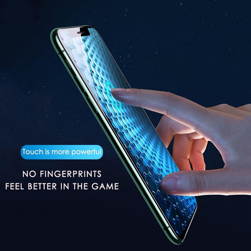 3 coques de protection intégrales en verre pour iPhone 11, 12, 13, 14 Pro Max, protection d'écran pour iPhone X, Xr, Xs Max, 7, 8, 6s Plus, Se, en verre, bord à bord, couverture complète de l'écran