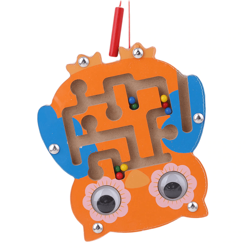Jeu de labyrinthe magnétique pour enfants, jouet en bois pour enfants, jeu de puzzle en bois pour enfants, casse-tête éducatif précoce en bois, tableau intellectuel Stevvex