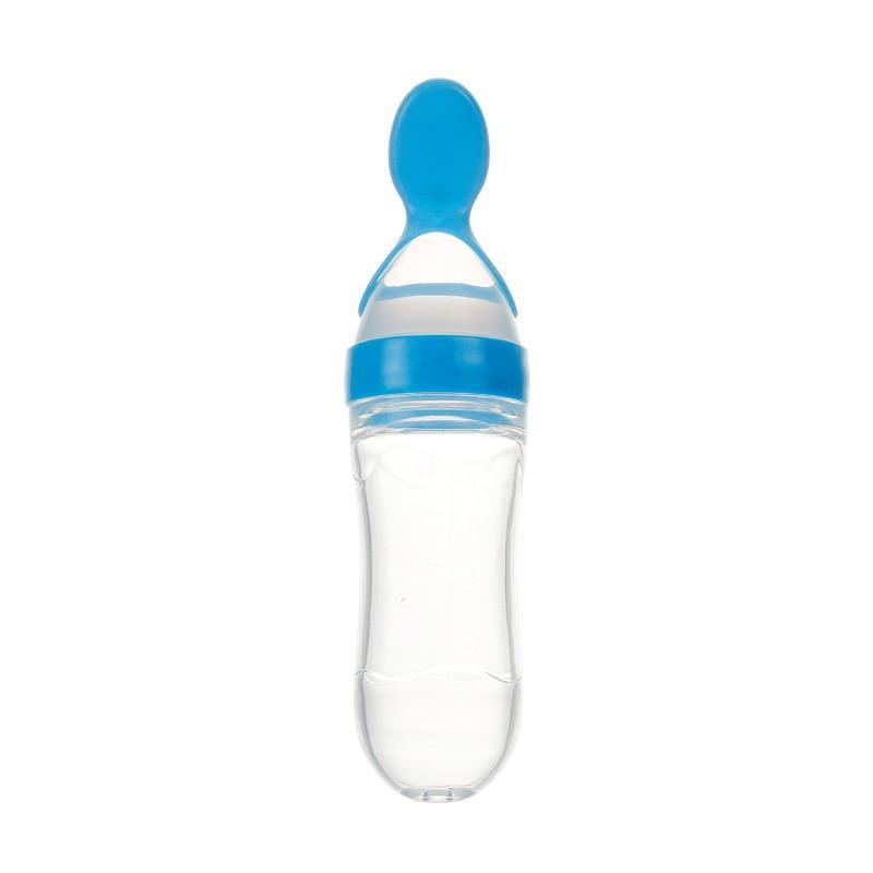 Biberon compressible avec cuillère pour bébé, bouteille de lait, entraîneur d'alimentation pour bébé, complément alimentaire pour bébé.