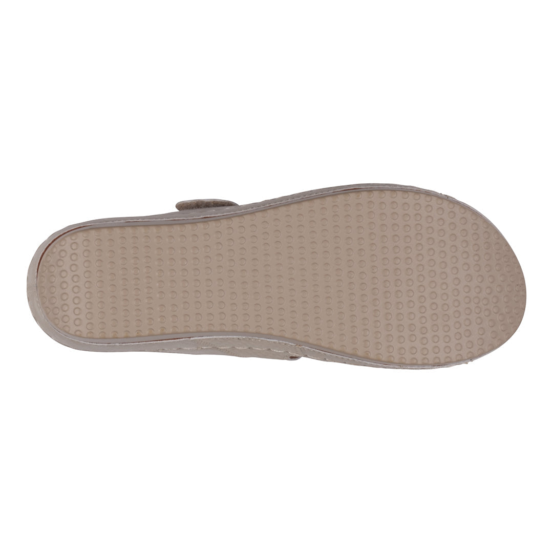Sandales compensées Havana en Velcro bicolore à double bride dorée