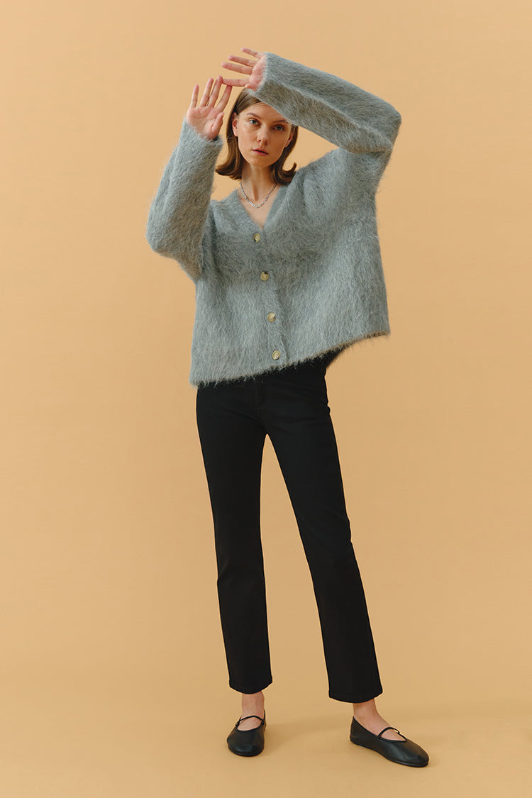 Jean Two Shots High Rise Straight Crop HJ013