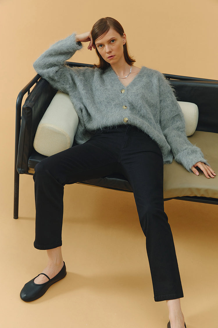 Jean Two Shots High Rise Straight Crop HJ013