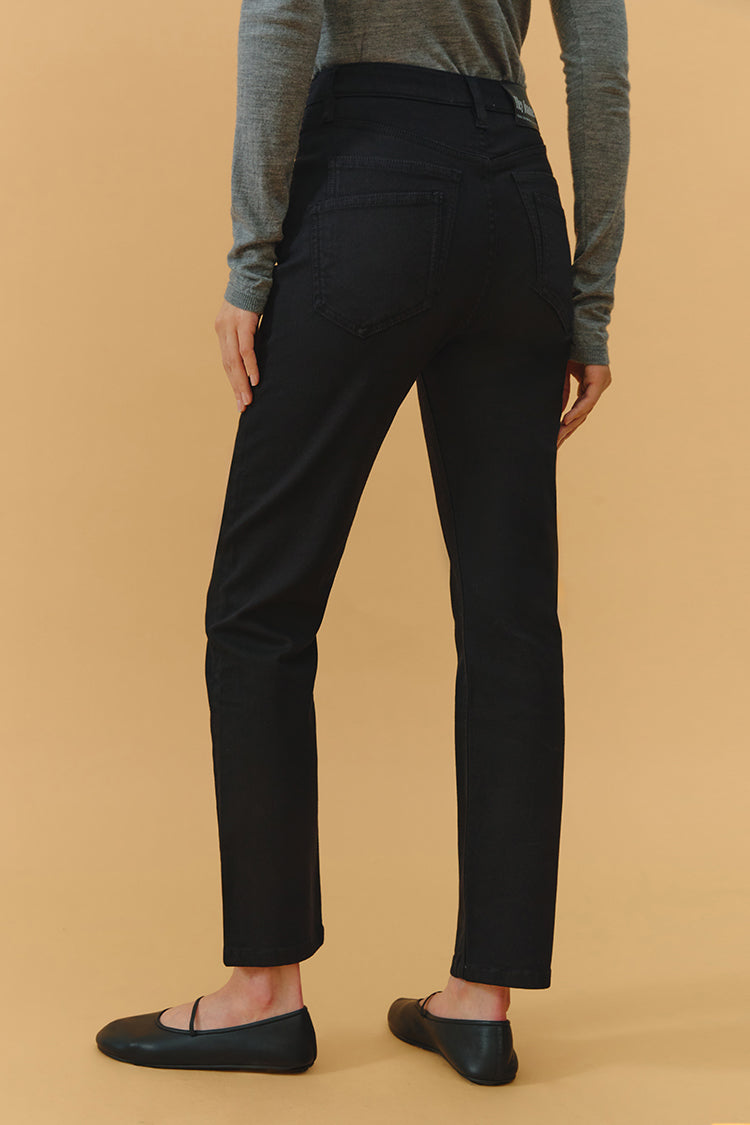 Jean Two Shots High Rise Straight Crop HJ013