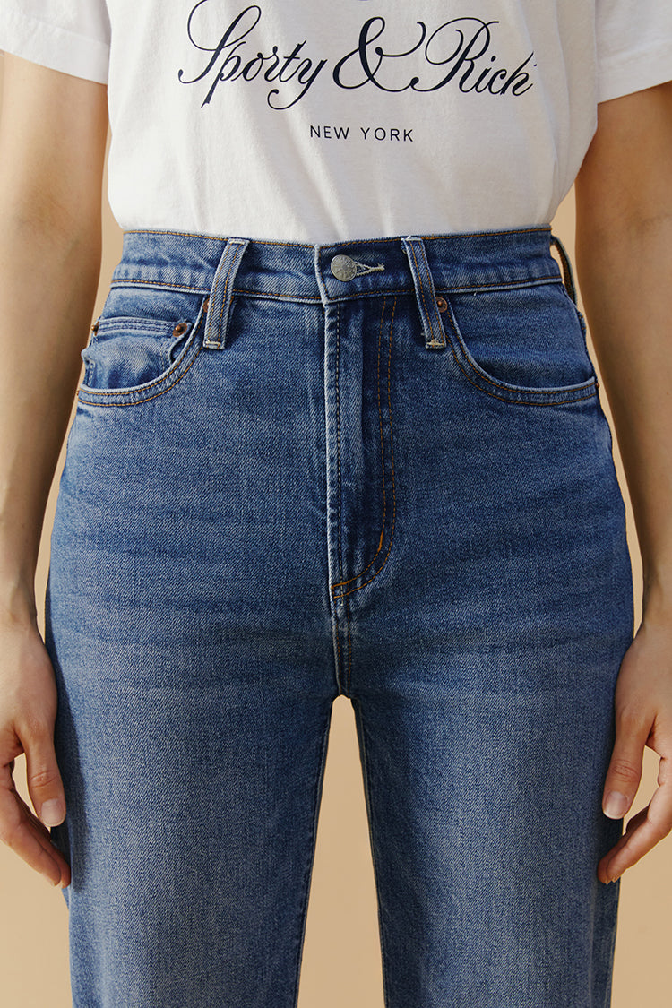 Jean Chelsea High Rise Straight Crop HJ005