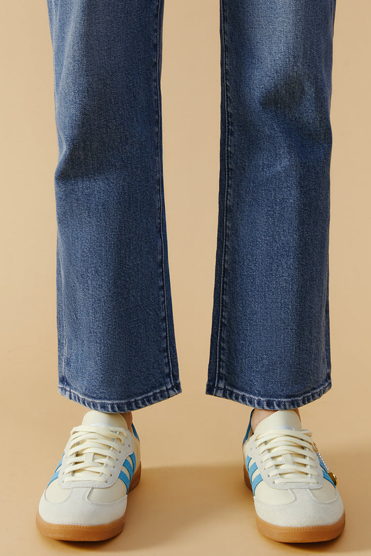 Jean Chelsea High Rise Straight Crop HJ005