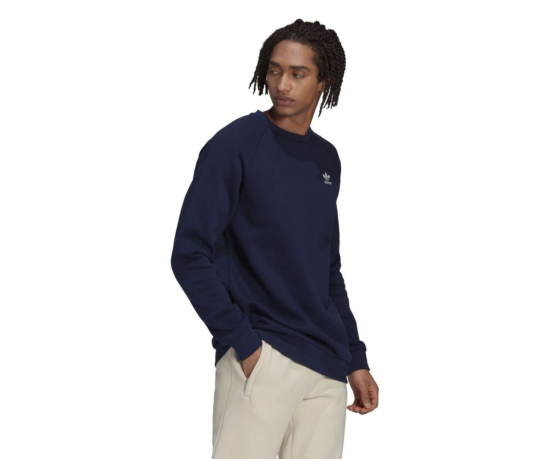 Sweat-shirt ras-du-cou adidas Originals Adicolor Essentials Trefoil pour homme - Night Indigo