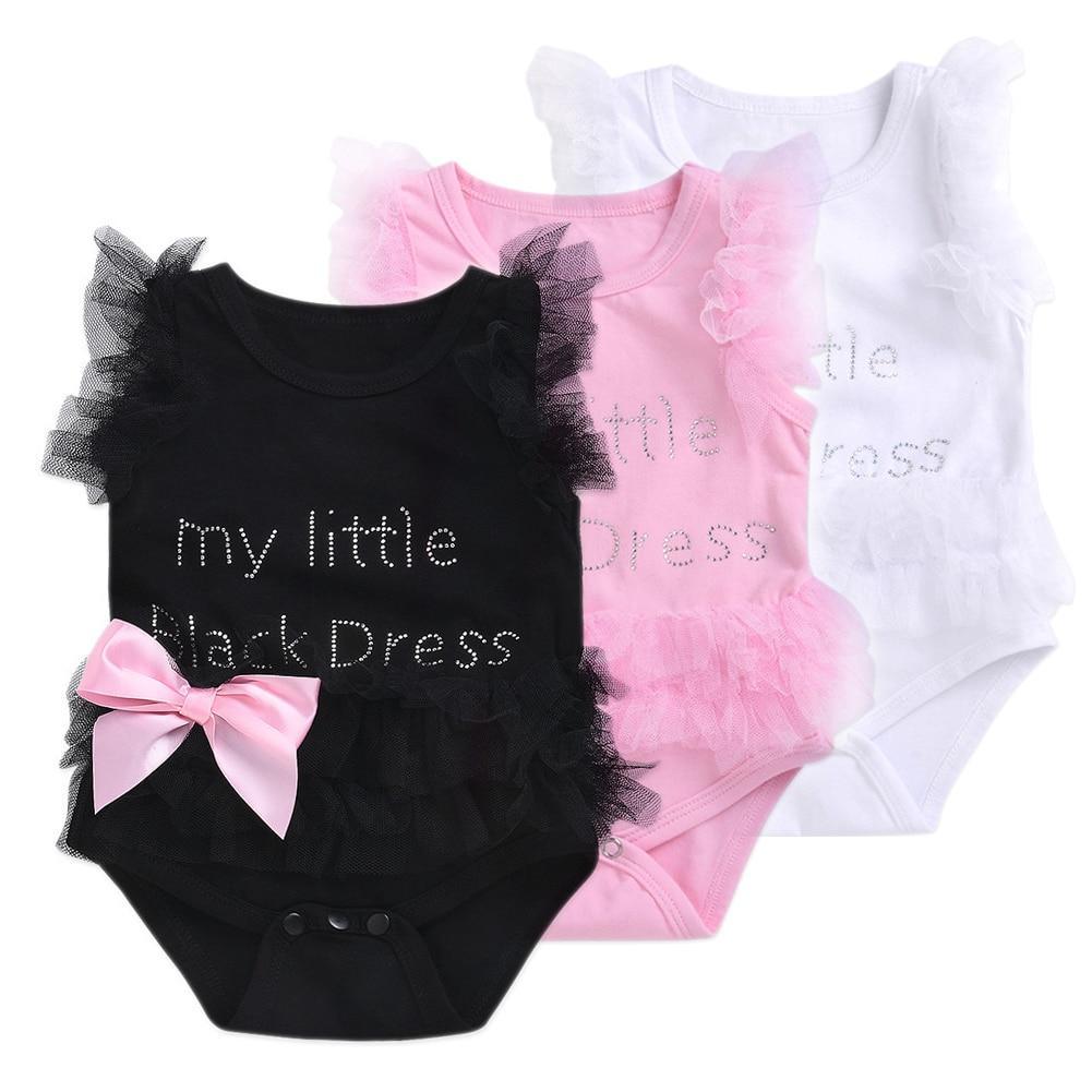 Combinaisons bébé fille sans manches Vêtements bébé d'été Tenue nouveau-né barboteuse pour filles