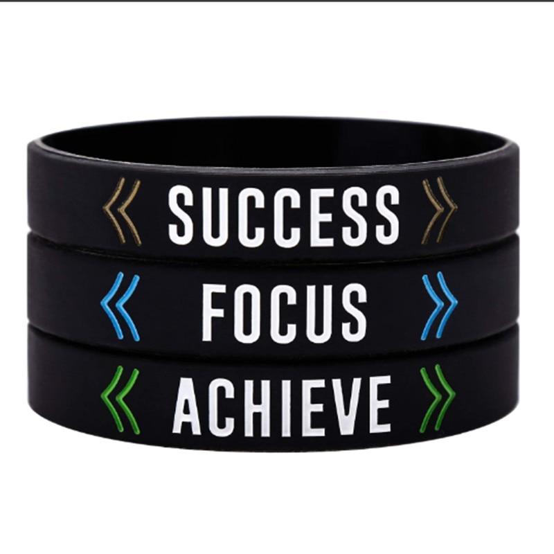 Bracelet en Silicone Bracelet en Caoutchouc de Motivation pour Hommes et Femmes Cadeau Parfait Bijoux Style Cool
