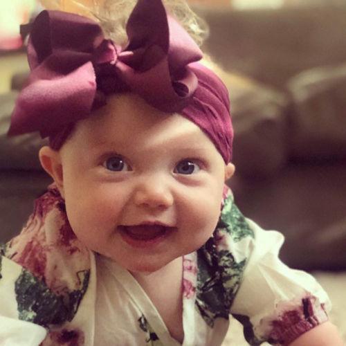 Bandeau pour bébé fille, avec grand nœud, extensible, turban, pour bébés filles
