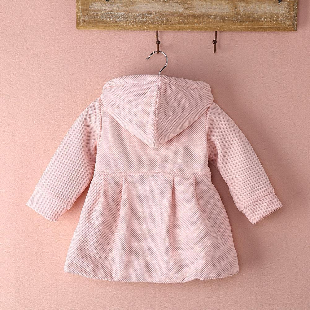 NOUVEAU 2020 Manteau chaud d'automne pour bébés filles modernes avec capuche, veste mignonne pour nouveau-nés, manches longues au design élégant