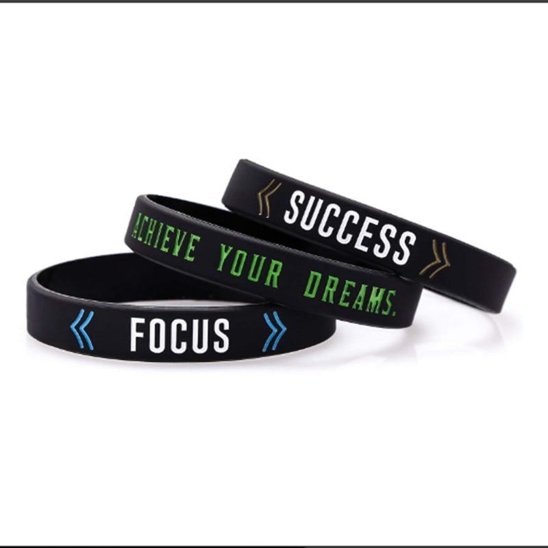 Bracelet en Silicone Bracelet en Caoutchouc de Motivation pour Hommes et Femmes Cadeau Parfait Bijoux Style Cool