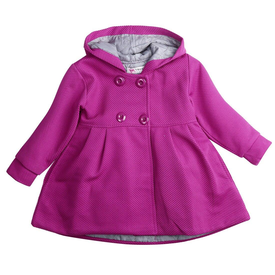 NOUVEAU 2020 Manteau chaud d'automne pour bébés filles modernes avec capuche, veste mignonne pour nouveau-nés, manches longues au design élégant