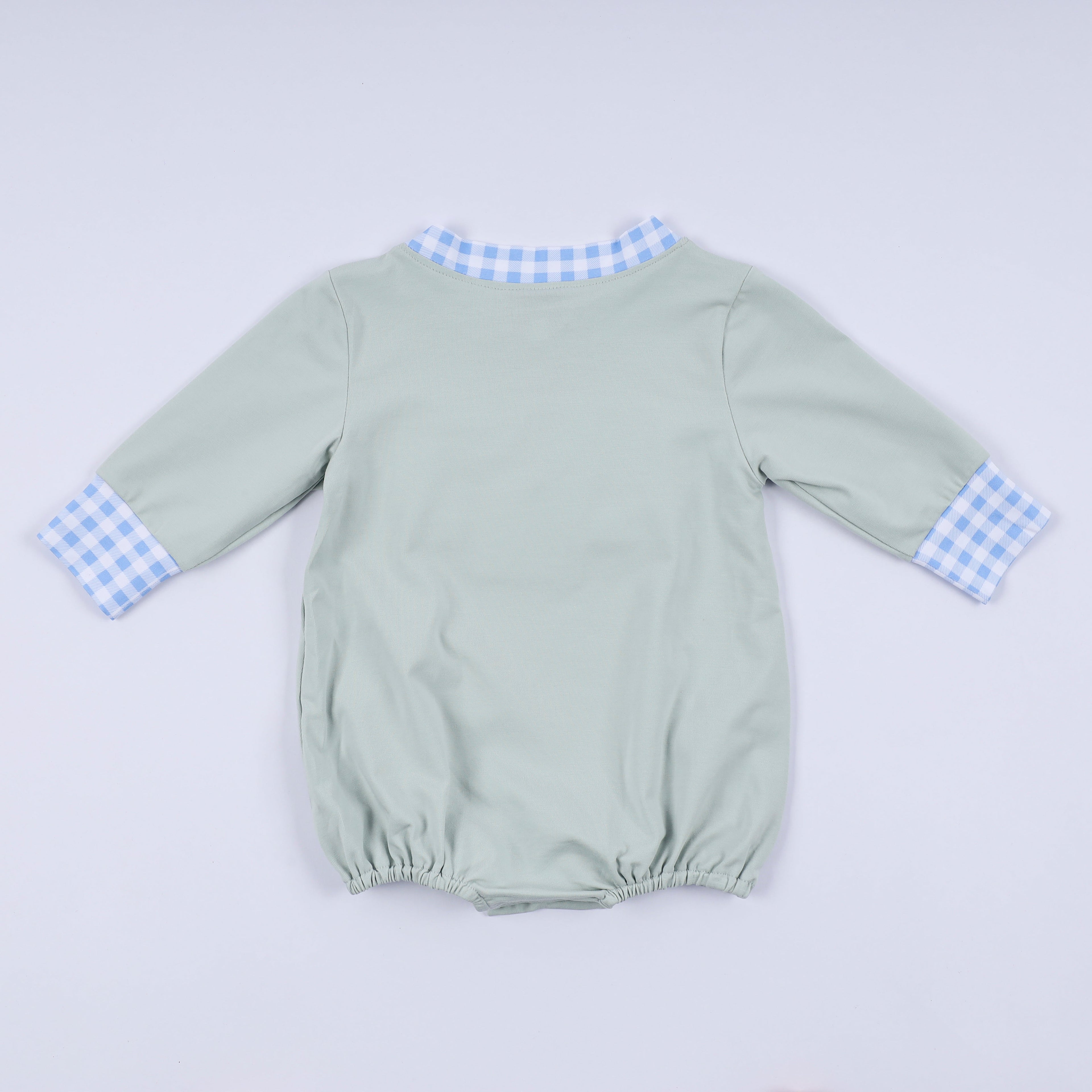 Bulle smockée vache sauge