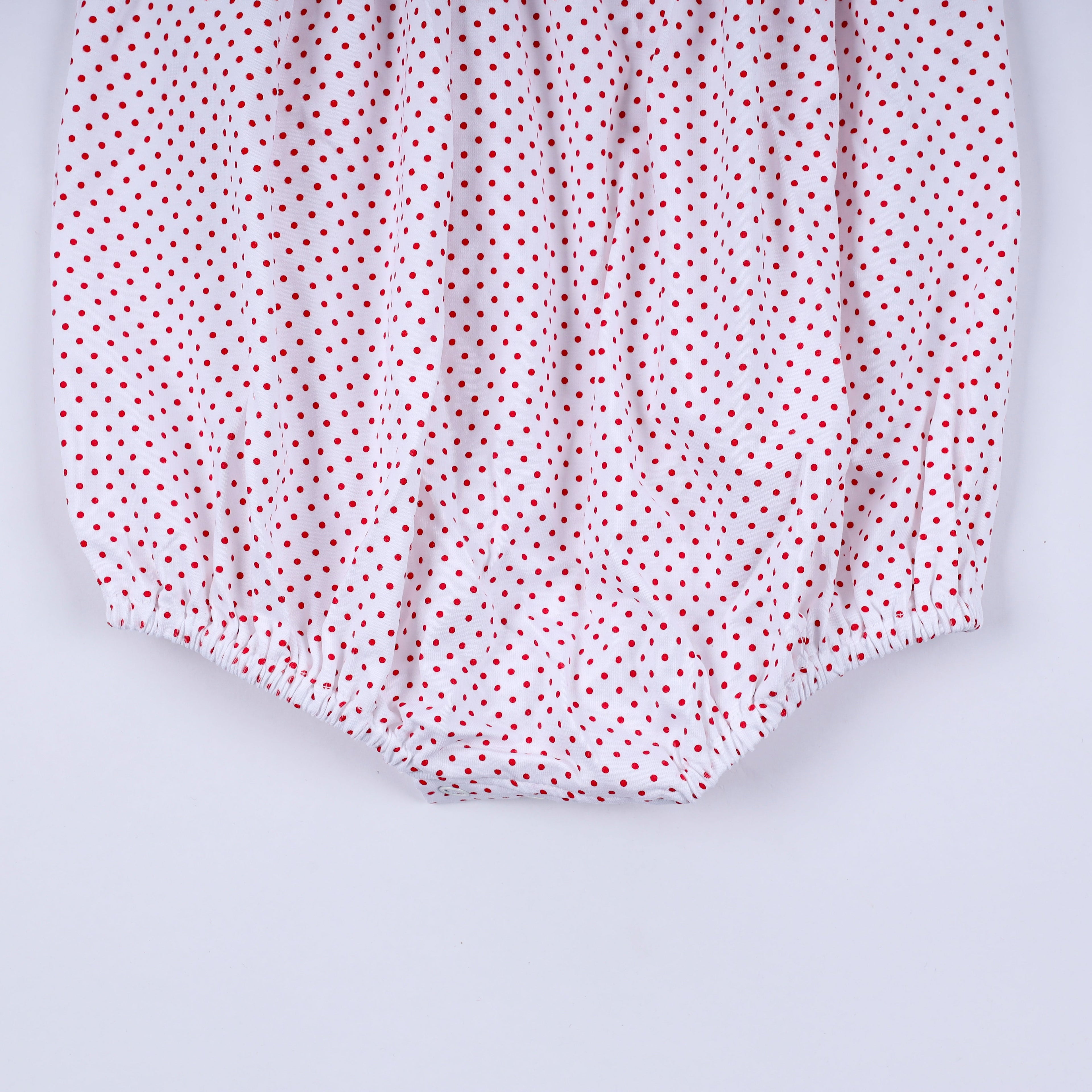 Barboteuse rouge en pain d'épices, smocks faits main