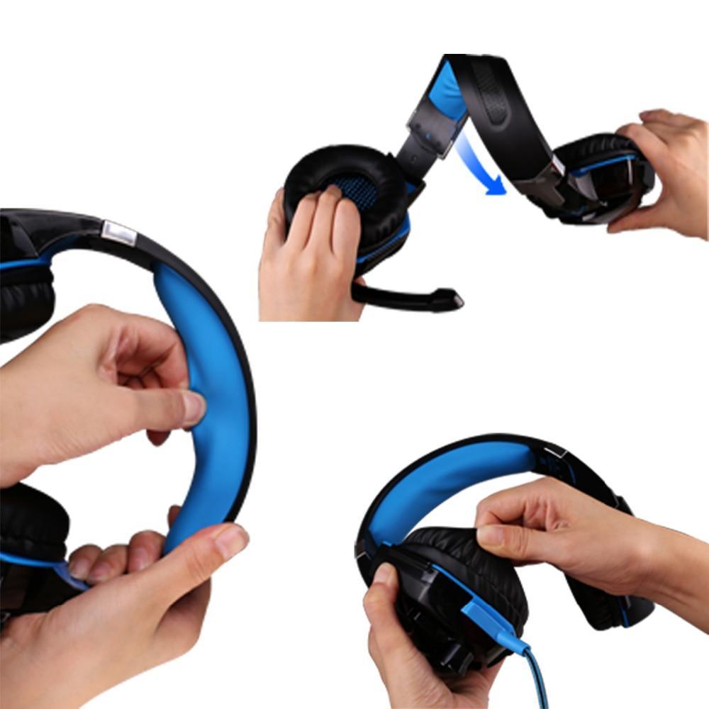 Nouveaux casques de jeu STEVEEX Modern G2000 G9000 grands écouteurs avec micro lumineux écouteurs stéréo basses profondes pour PC, ordinateur portable et jeux