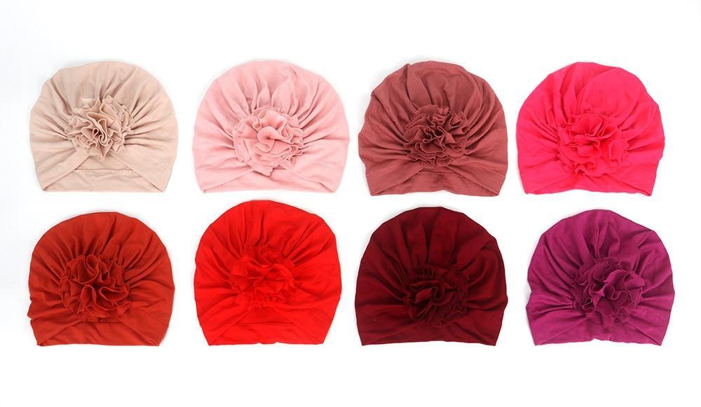 Nouveau Chapeau de Bébé Fleur Élégant Mode Nouveau-né Élastique Turban pour Filles au Design Moderne