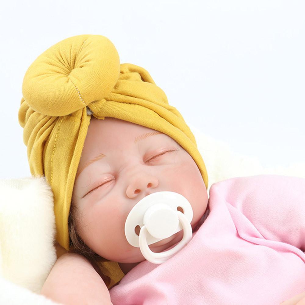 Bandeau Bébé Luxe en Coton Mélangé Doux avec Nœud Lapin Turban Élastique pour Cheveux Filles Style Bandeau Élastique
