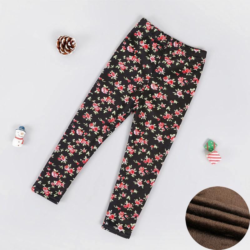 Legging bébé fille épais chaud à pois, pantalon léopard pour enfant fille, pantalon en velours côtelé fleuri vintage pour enfants filles