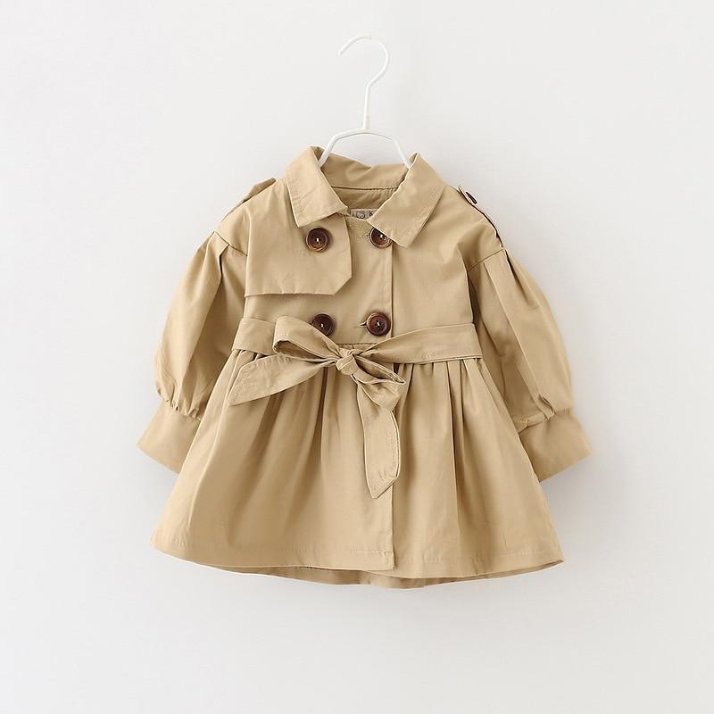 Veste / Manteau bébé Trench-coat double boutonnage pour bébés filles de 1 à 4 ans, style élégant