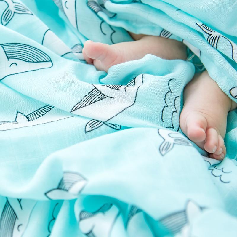 Lange d'emmaillotage multi-usage en bambou et coton pour bébé fille et garçon
