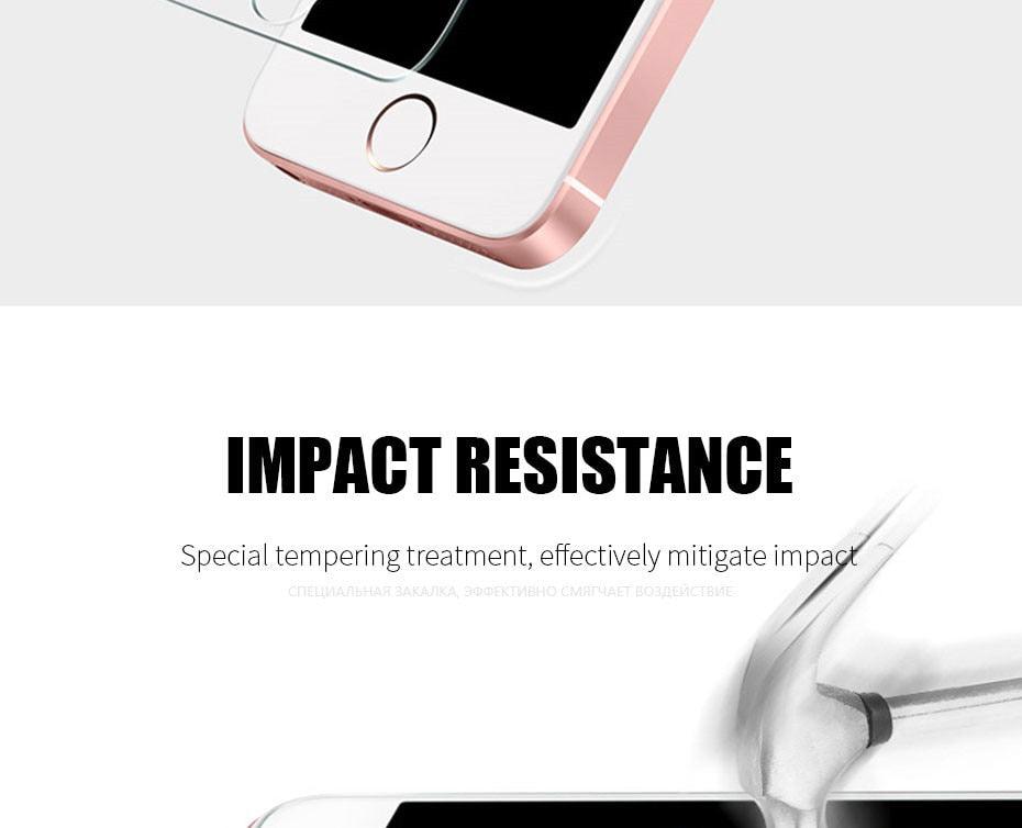 Protection d'écran en verre trempé 3D pleine couverture pour iPhone 5 5S SE 2016 Film de protection en verre pour iPhone 5S SE 5C Anti-explosion Anti-rayures Verre trempé Premium pour iPhone