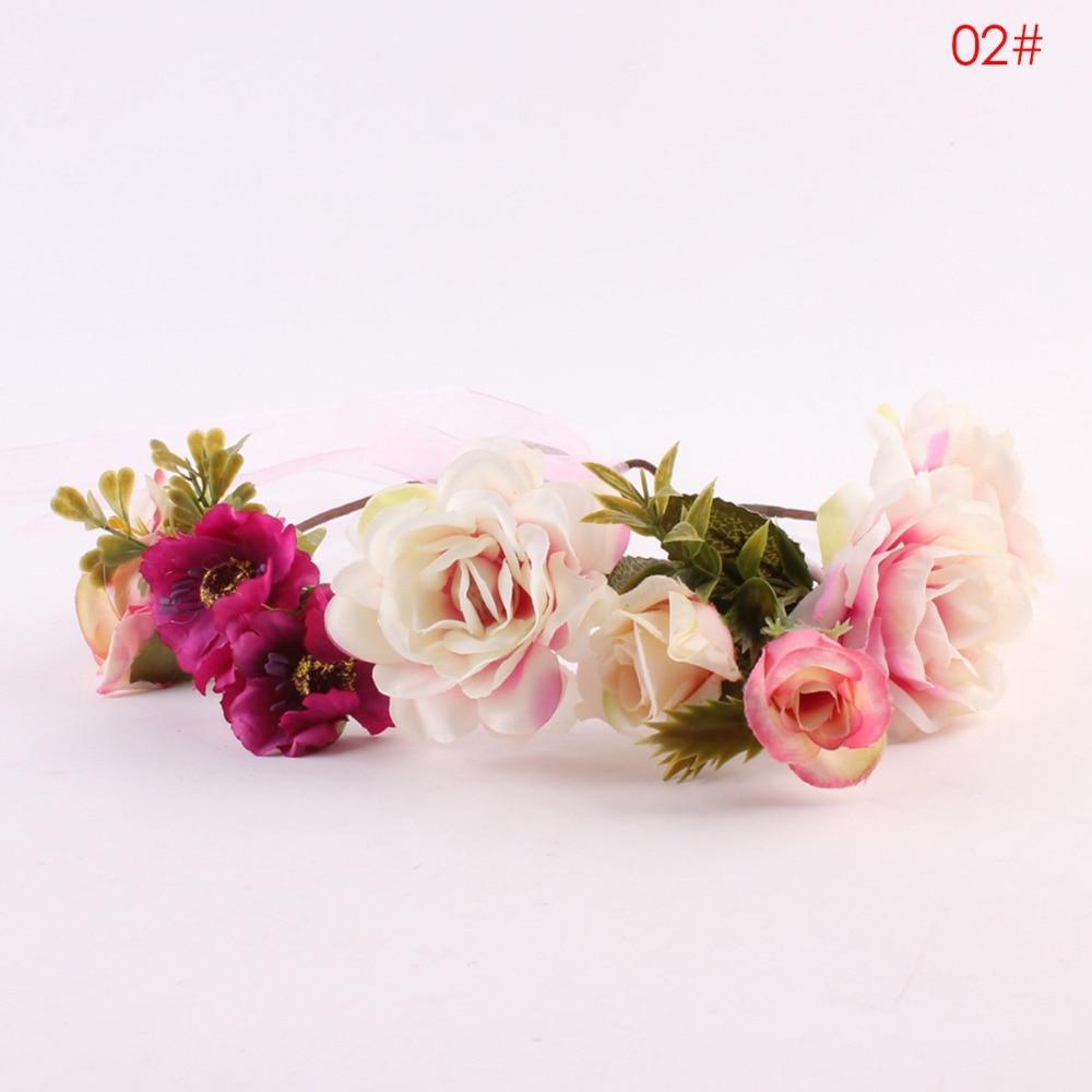 Couronne florale de luxe moderne pour nouveau-né, bandeau assorti mère-enfant, accessoires pour cheveux, bandeau floral mère-fille
