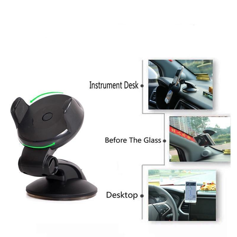Support de téléphone de voiture mobile réglable et robuste, support de pare-brise