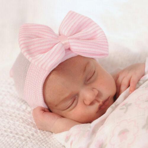 Nouveau-né tout-petit enfants garçons filles turban coton bonnet hiver casquette adaptée aux bébés filles enfants