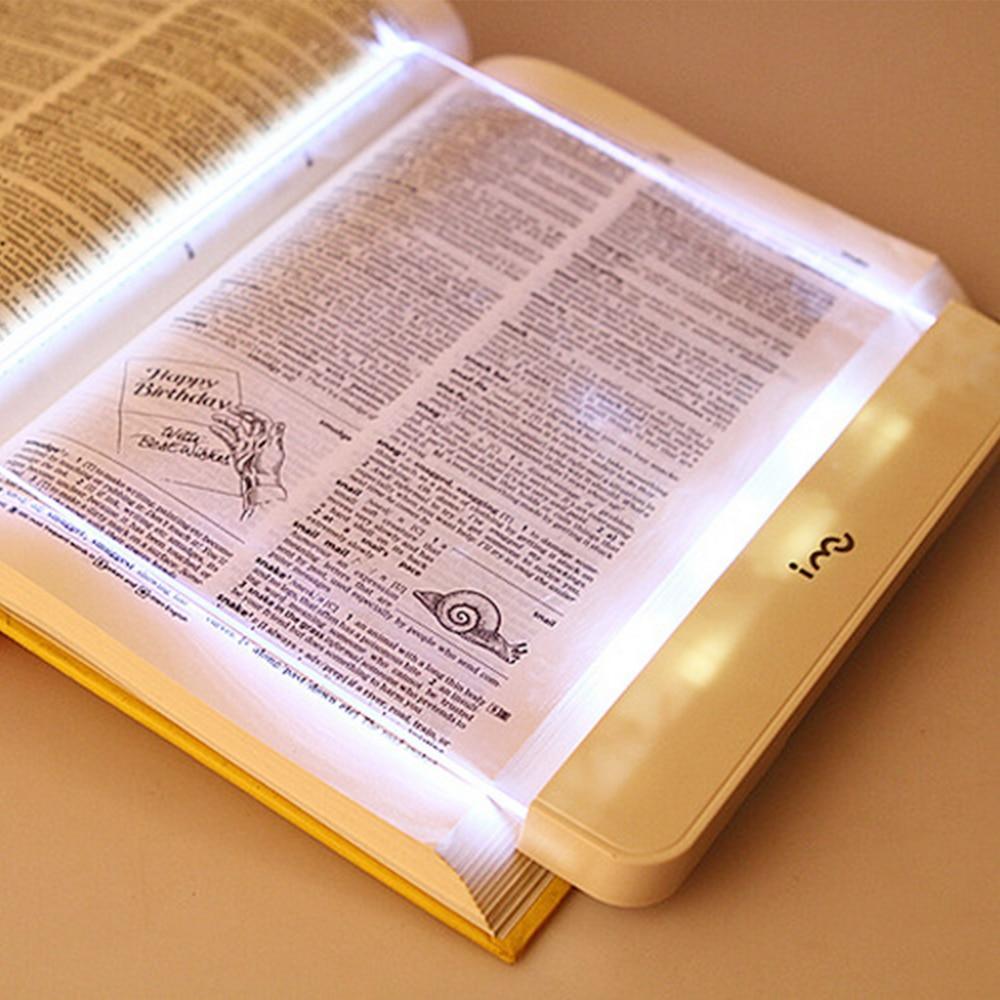 Lampe de lecture plate à panneau LED, pour livre, voiture ou voyage, avec protection oculaire, lampe portable de vision nocturne magique