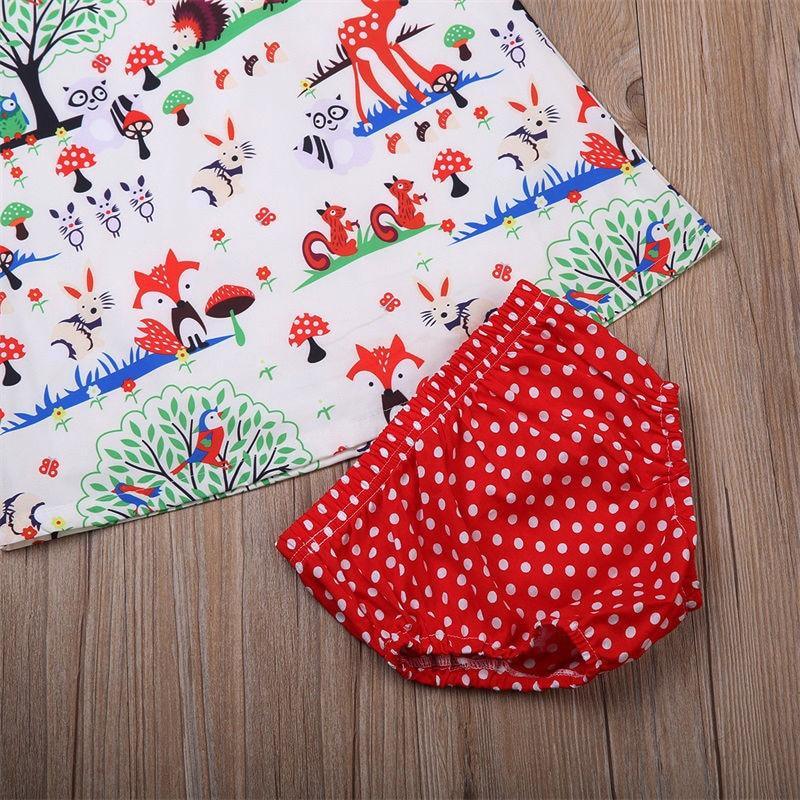 Vêtements d'été pour bébé fille, bandeau floral, robe de dessin animé, short à pois, ensemble de vêtements 0-24 mois pour bébés filles avec nœud