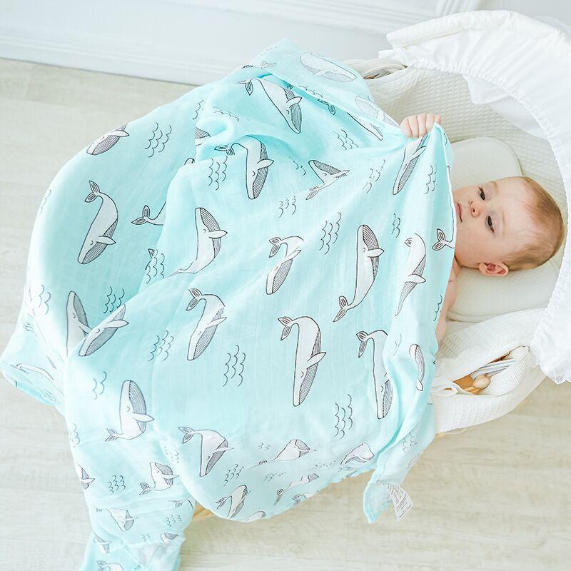 Lange d'emmaillotage multi-usage en bambou et coton pour bébé fille et garçon