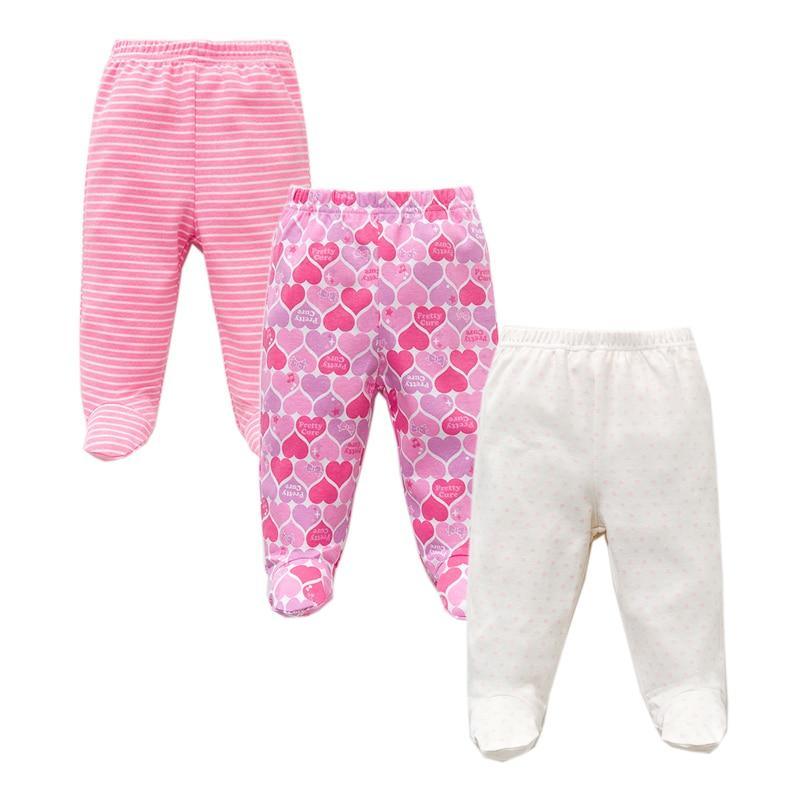 Lot de 3 pantalons bébé 100% coton pour filles et garçons, vêtement unisexe décontracté bas PP, vêtement bébé nouveau-né pour enfants