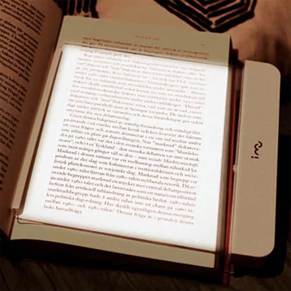 Lampe de lecture plate à panneau LED, pour livre, voiture ou voyage, avec protection oculaire, lampe portable de vision nocturne magique