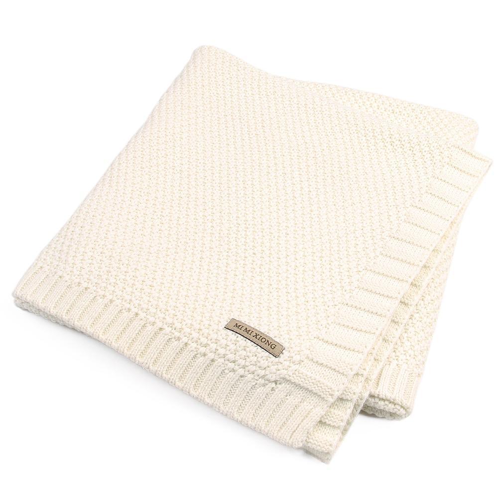 Couverture bébé tricotée, lange nouveau-né super doux, couverture de lit pour tout-petit, courtepointe pour lit, canapé, panier, poussette