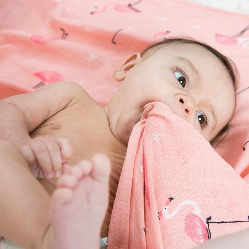 Lange d'emmaillotage multi-usage en bambou et coton pour bébé fille et garçon