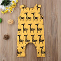 Adorables Barboteuses Sans Manches en Coton pour Bébé Fille Garçon, avec Motif Animal Dessin Animé et Design Girafe
