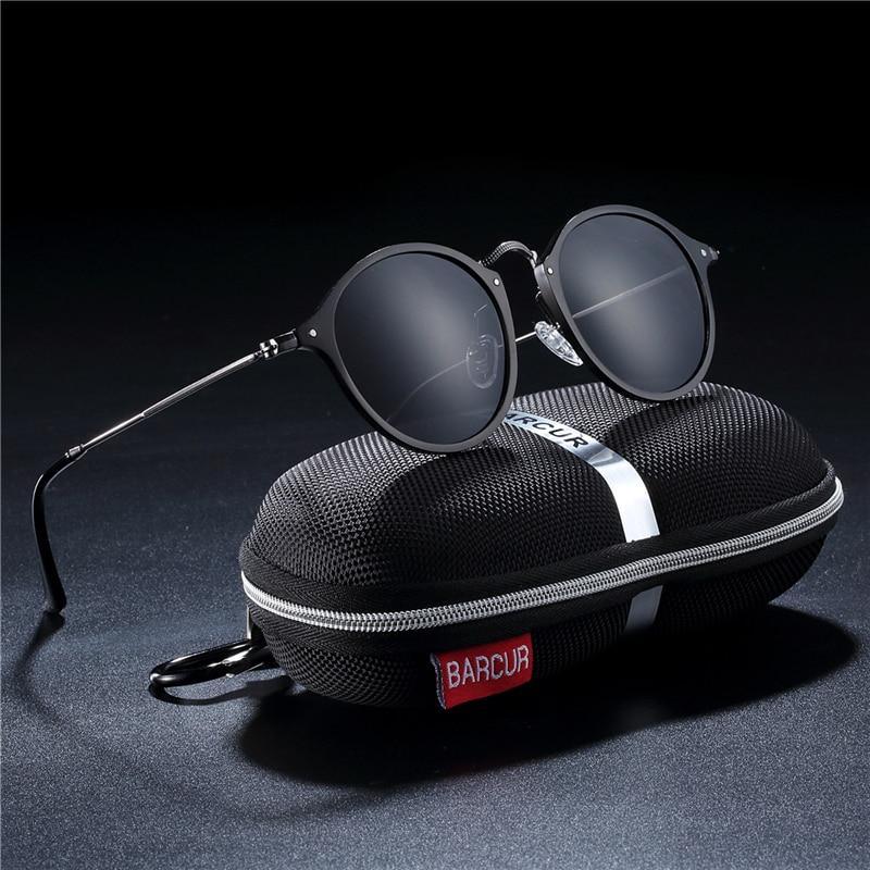 Lunettes de soleil vintage en aluminium de haute qualité pour hommes et femmes, rondes, style rétro, avec protection UV400