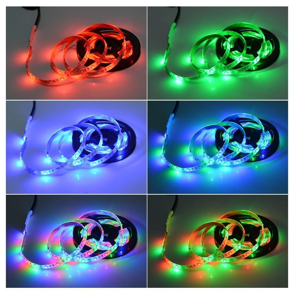 Lampe LED USB STEVVEX avec ruban RVB flexible Rétroéclairage TV Lampe de lecture RVB Ampoule d'ambiance TV Ruban de décoration de bureau Guirlandes 1M 2M 3M 4M 5M