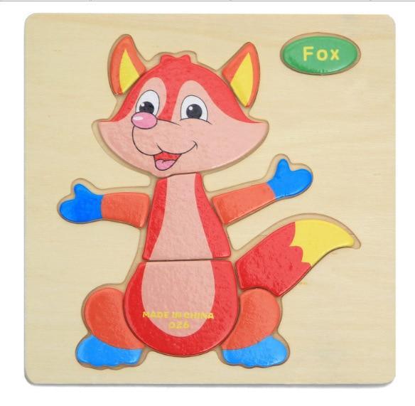 Jouets de puzzle en bois 3D intéressants pour enfants avec animaux et voitures, excellents puzzles d'intelligence pour l'éducation précoce des enfants