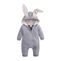 Combinaisons bébé hiver, barboteuses nouveau-né garçons et filles, combinaison à capuche oreilles de lapin pour bébés, motif lapin de luxe