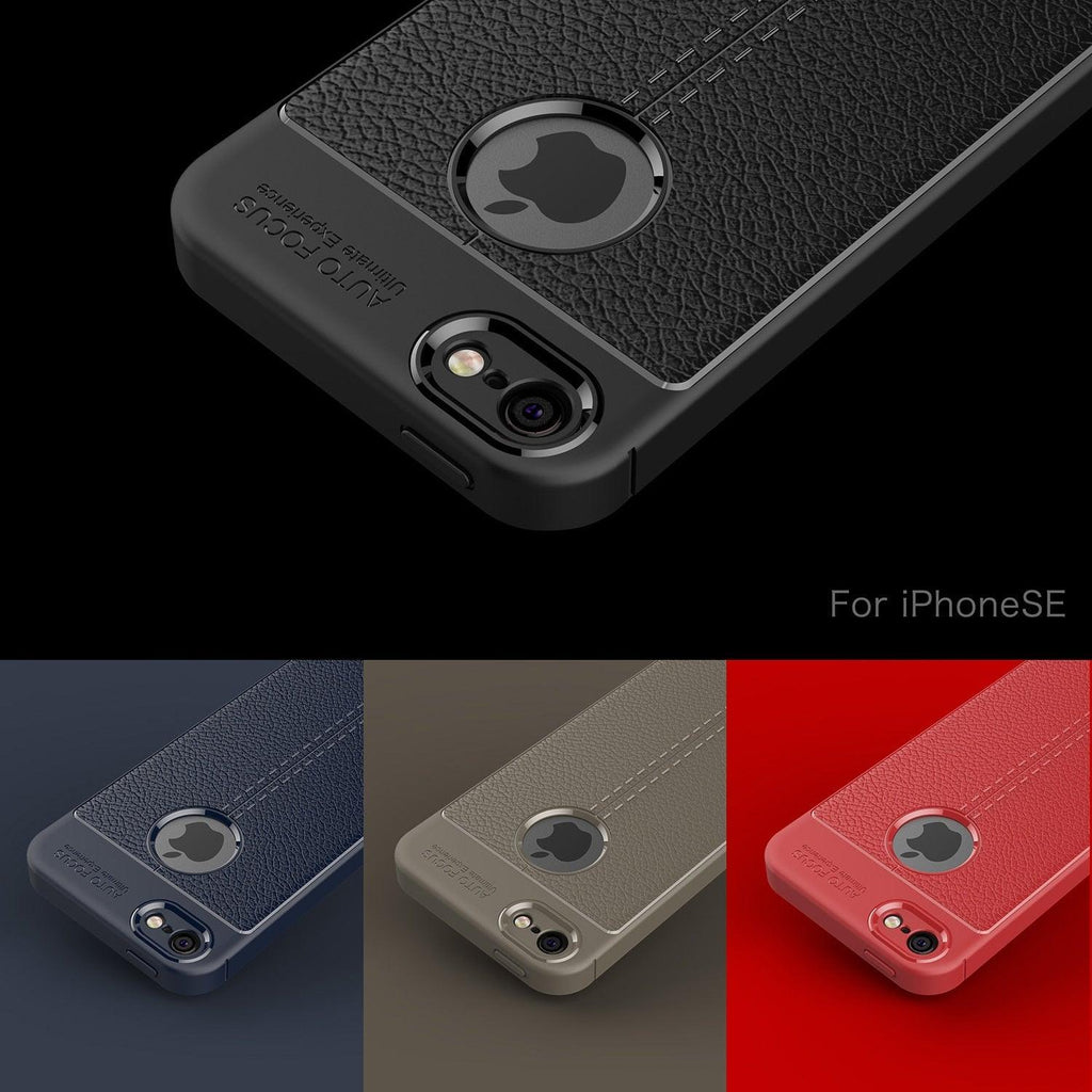 Coque arrière souple en silicone et cuir pour iPhone 6, étui antichoc pour iPhone, coque souple en cuir de luxe pour iPhone 5s, étui de luxe noir pour homme d'affaires pour iPhone