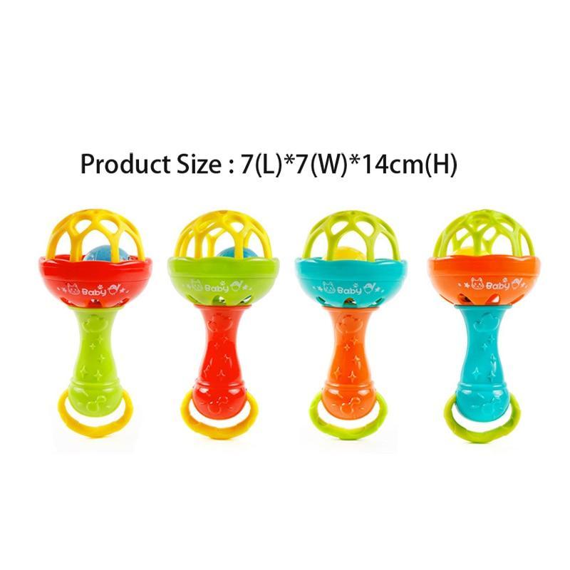Hochet pour bébé jouet Intelligence Gencives à saisir Clochette en plastique Hochet d'éveil Jouets à suspendre pour bébés et enfants
