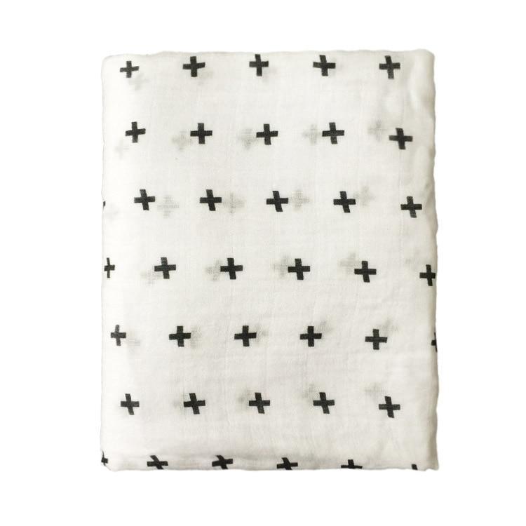 Lange d'emmaillotage multi-usage en bambou et coton pour bébé fille et garçon