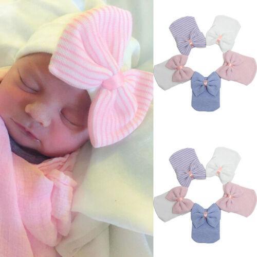 Nouveau-né tout-petit enfants garçons filles turban coton bonnet hiver casquette adaptée aux bébés filles enfants