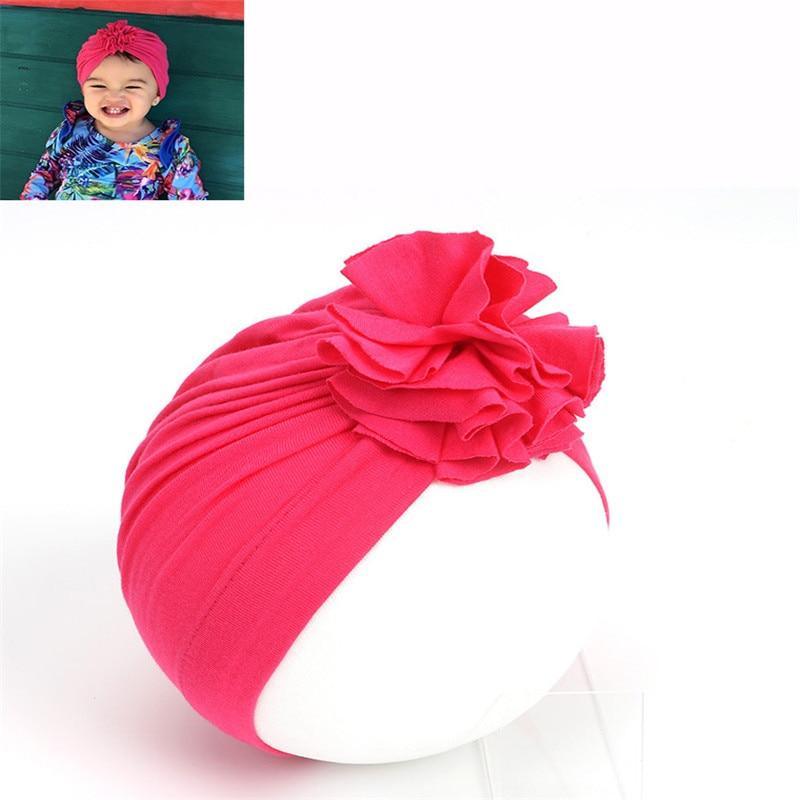Nouveau Chapeau de Bébé Fleur Élégant Mode Nouveau-né Élastique Turban pour Filles au Design Moderne
