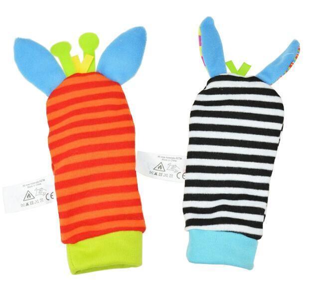 Chaussettes Modernes pour Bébé, Jouets en Peluche, Hochets de Poignet en Forme d'Insectes de Jardin, Jouets Éducatifs Mignons aux Couleurs Vives pour Enfants