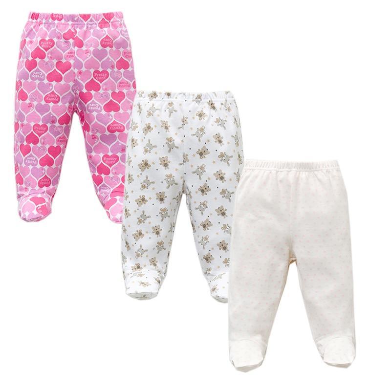 Lot de 3 pantalons bébé 100% coton pour filles et garçons, vêtement unisexe décontracté bas PP, vêtement bébé nouveau-né pour enfants